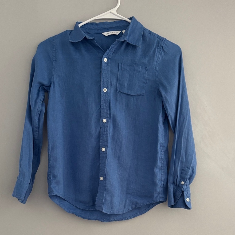 Janie and Jack Classic Navy Button-Down Shirt